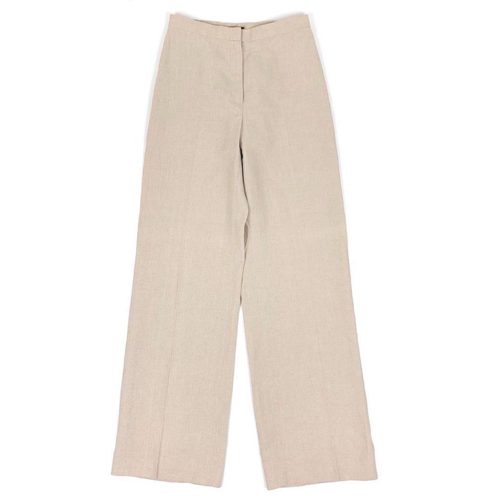 J CREW 100% Linen Minimal High Rise Wide Leg Trouser Pant Old Money Clean Girl